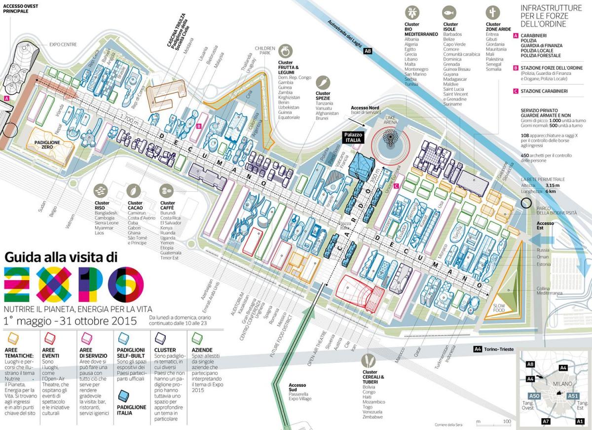 bản đồ của milan hội chợ triển lãm