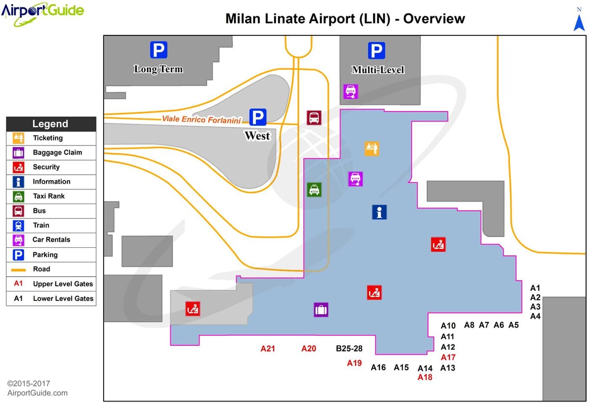 milan linate bản đồ