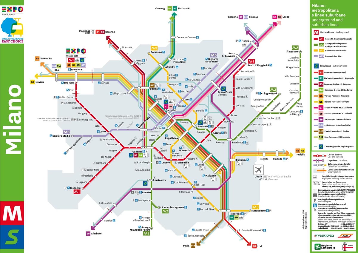 milano bản đồ