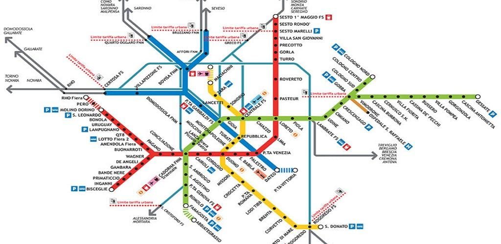 ống bản đồ milano