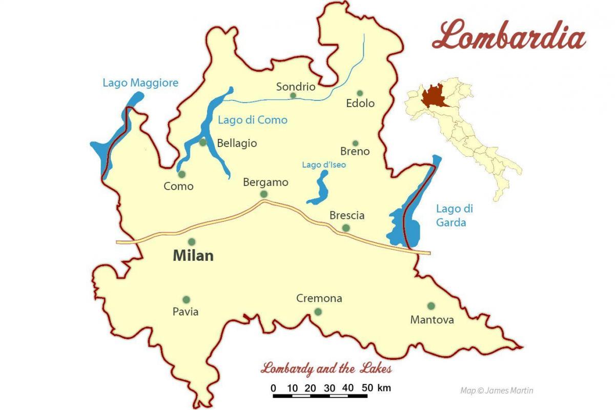 bản đồ của milan lombardy