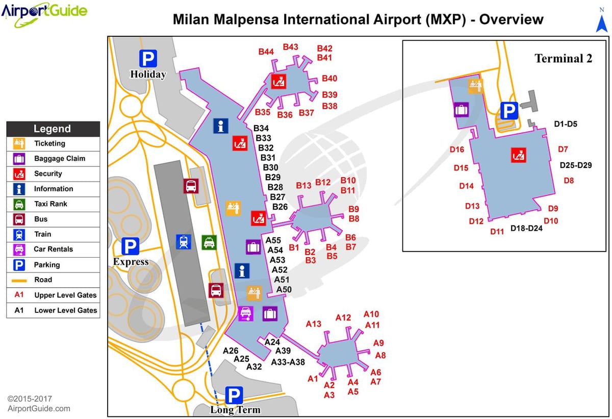 milano malpensa bản đồ