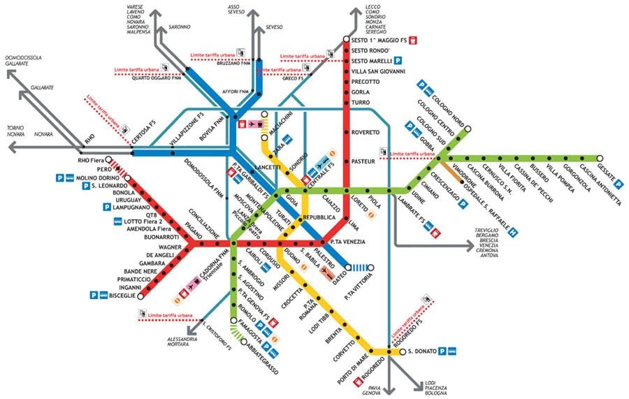milano ống bản đồ
