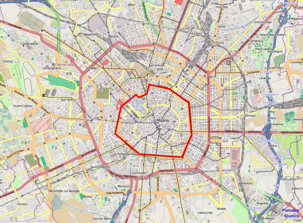 milan khu vực c bản đồ