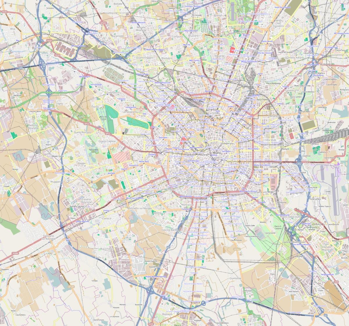 bản đồ của milano rogoredo ga tàu