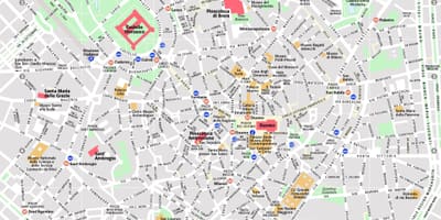 Bản đồ của trung tâm milan