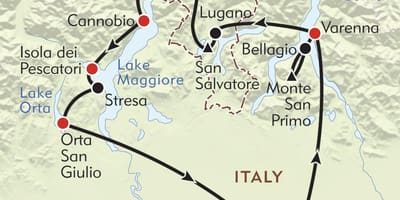 Bản đồ của milan hồ