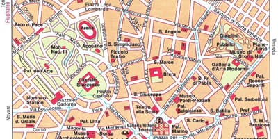 Milan ý bản đồ du lịch