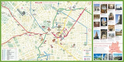 Thành phố tham quan milan bản đồ