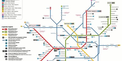 Milan vận chuyển bản đồ