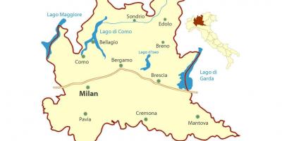 Bản đồ của milan lombardy