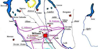 Bản đồ của milan navigli quận