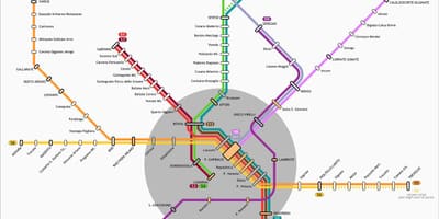 Bản đồ của milan quá cảnh 