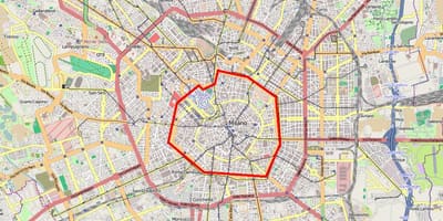 Milan khu vực c bản đồ