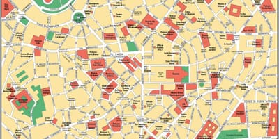 Milan ý trung tâm thành phố, bản đồ