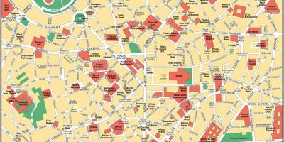 Milan ý trung tâm thành phố, bản đồ